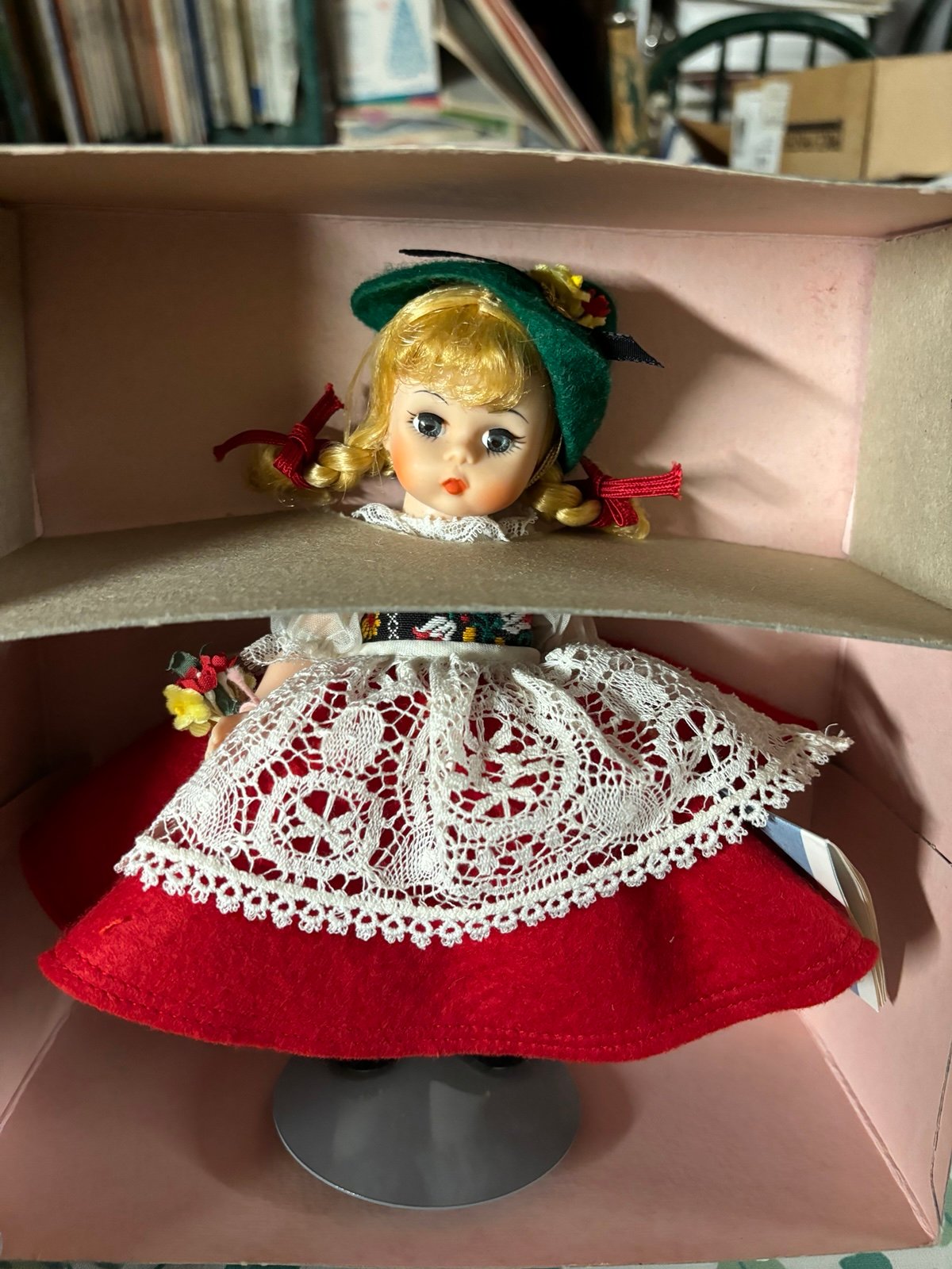 Switzerland-Green Hat - Boxed International-8 Doll by Madame Alexander