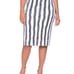 Eloquii NWOT Black & White Wavy Stripe Knit Skirt 24