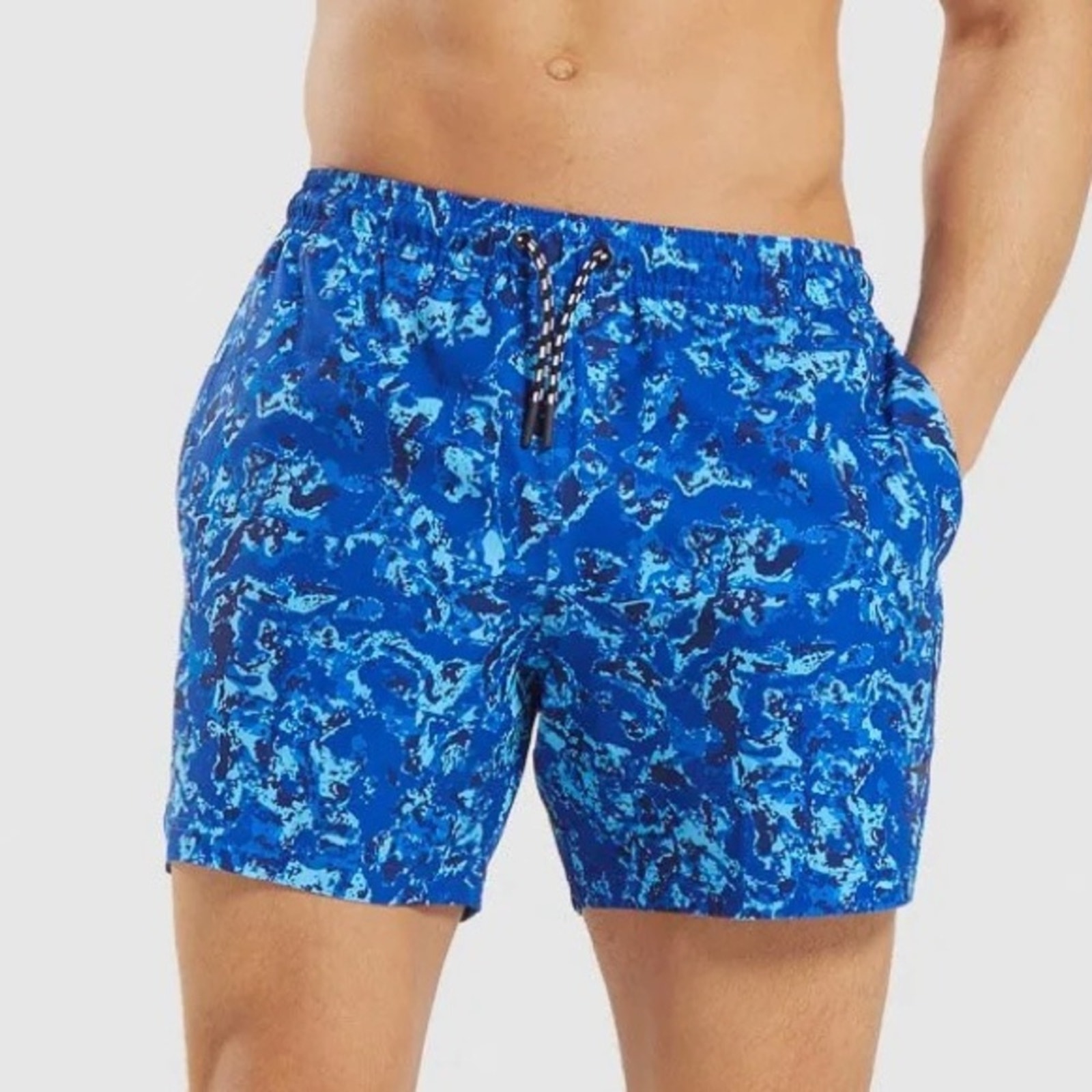 NWT Gymshark Men's Swim Shorts Size L *Blue Water