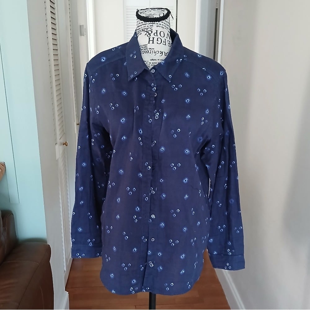 XIRENA SCOUT SHIRT NAVY BATIK
