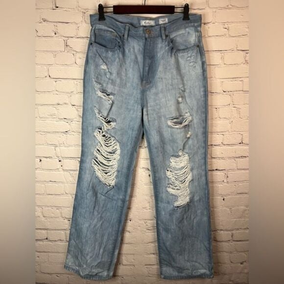 KanCan Signature High Waisted Wide Leg Distressed jeans size 29