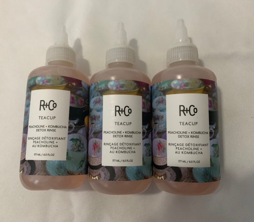 R+Co Teacup Peacholine + Kombucha Detox Rinse, 6 fl. oz. x3 Set