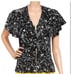 Tory Burch size 6 Paint Splatter Front Zipper Closure Silk Blouse