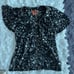 Tory Burch size 6 Paint Splatter Front Zipper Closure Silk Blouse