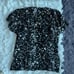 Tory Burch size 6 Paint Splatter Front Zipper Closure Silk Blouse