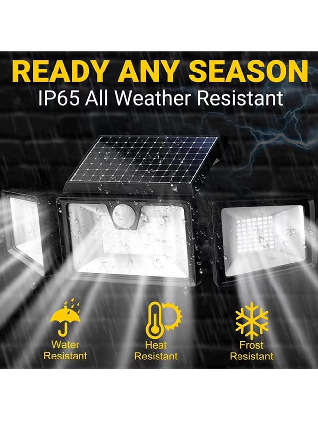Solar Lights Outdoor - 2 Pack, Ultra Bright Wireless Solar Motion Sensor Lights