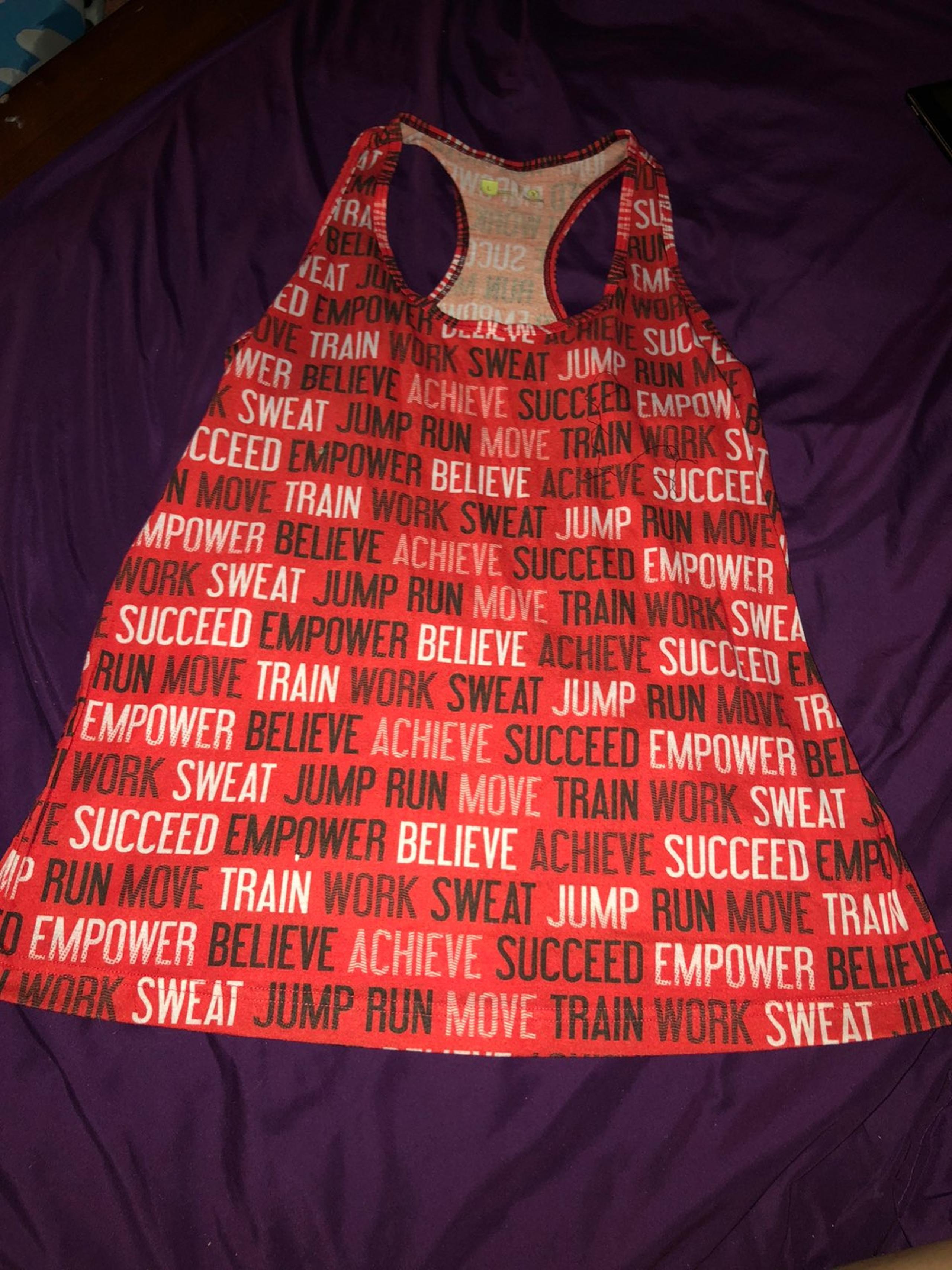 Inspirational work out tank top size L - Xersion