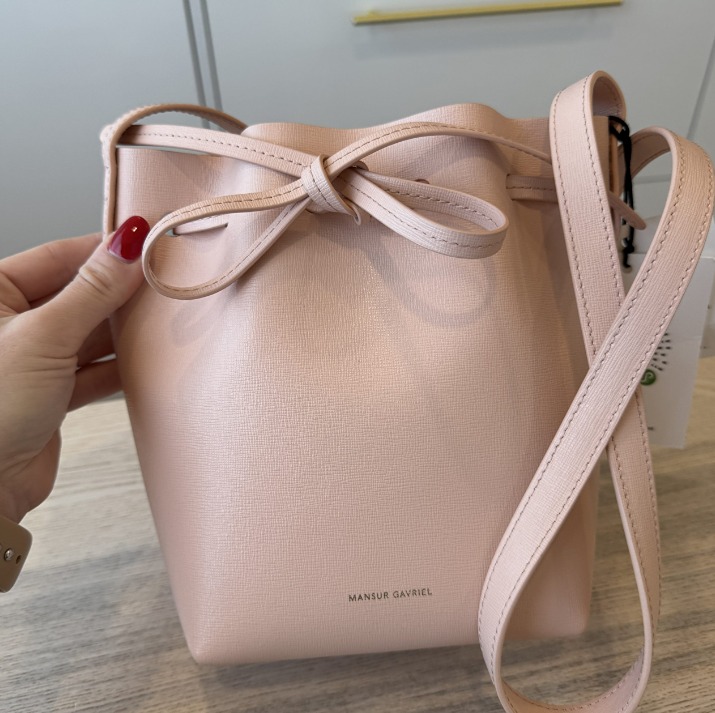 Mansur Gavriel Mini Bucket Bag in Dahlia MSRP595 made in Italy Lovely Color