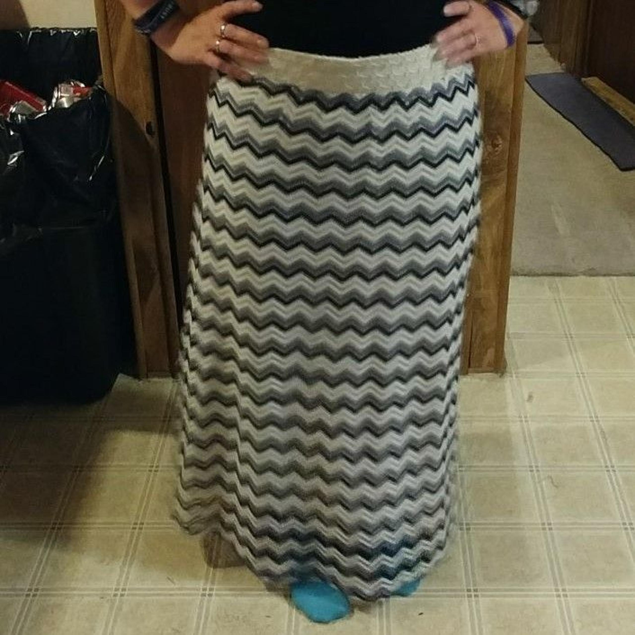 Crochet Striped Maxi Skirt