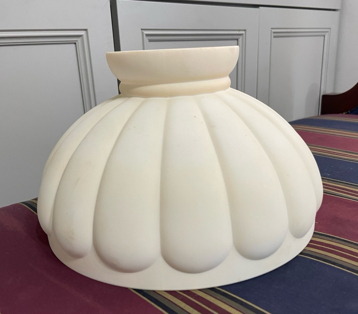 Vintage Lamp 10 Opal Melon Shade, Cream Tint