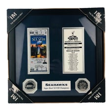 Highland Mint Seahawks Signature (replica) Super Bowl 48 Ticket & Coins
