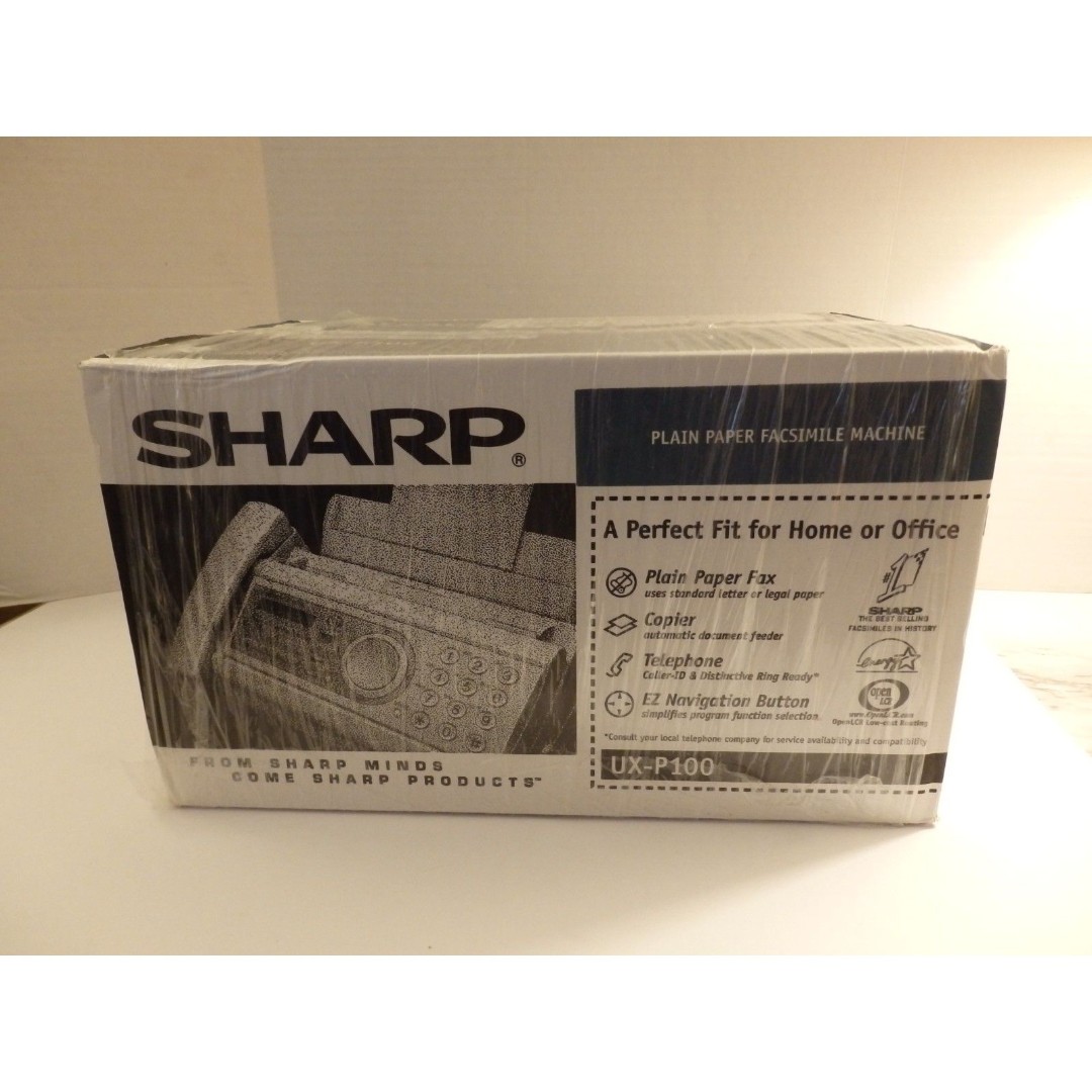 NEW Sharp UX-P100 Plain Paper Personal Fax Machine Copier Phone Caller ID SEALED