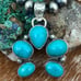 Turquoise naja southwestern sterling silver pendant