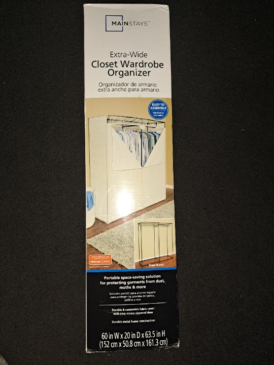 Mainstays Extra Wide Clothes Closet (SEALED)