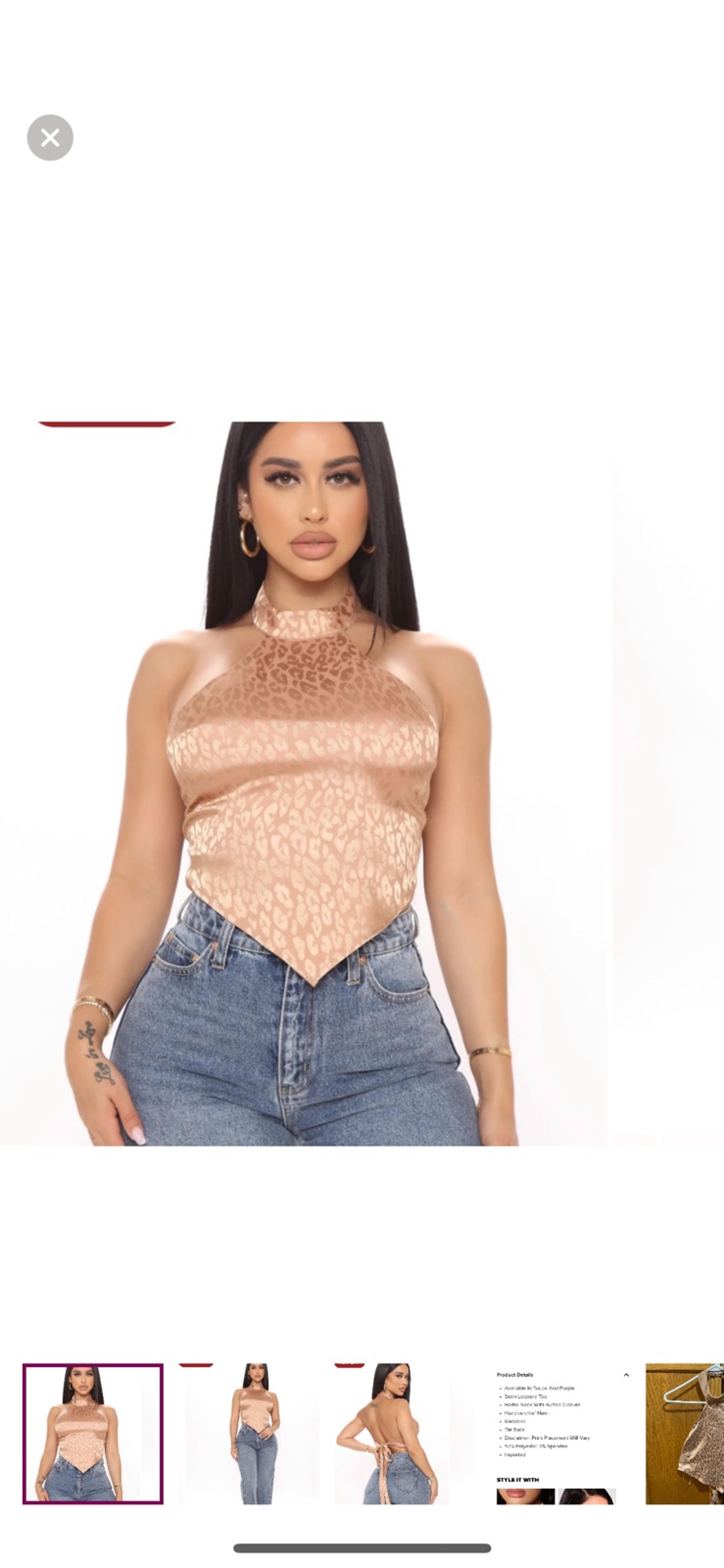 NWT  Fashion Nova satin top