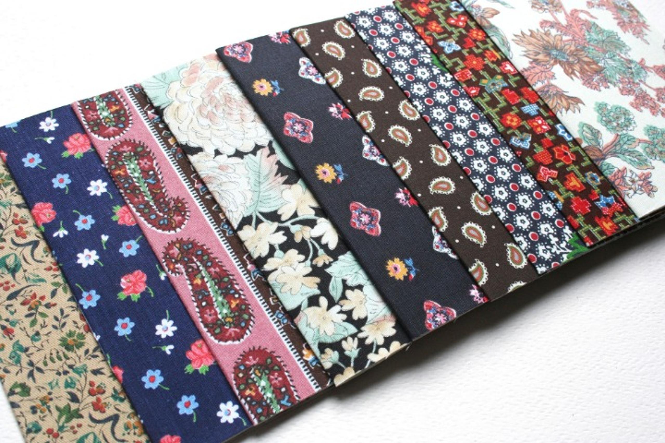 Vintage NOS fabric greeting cards floral