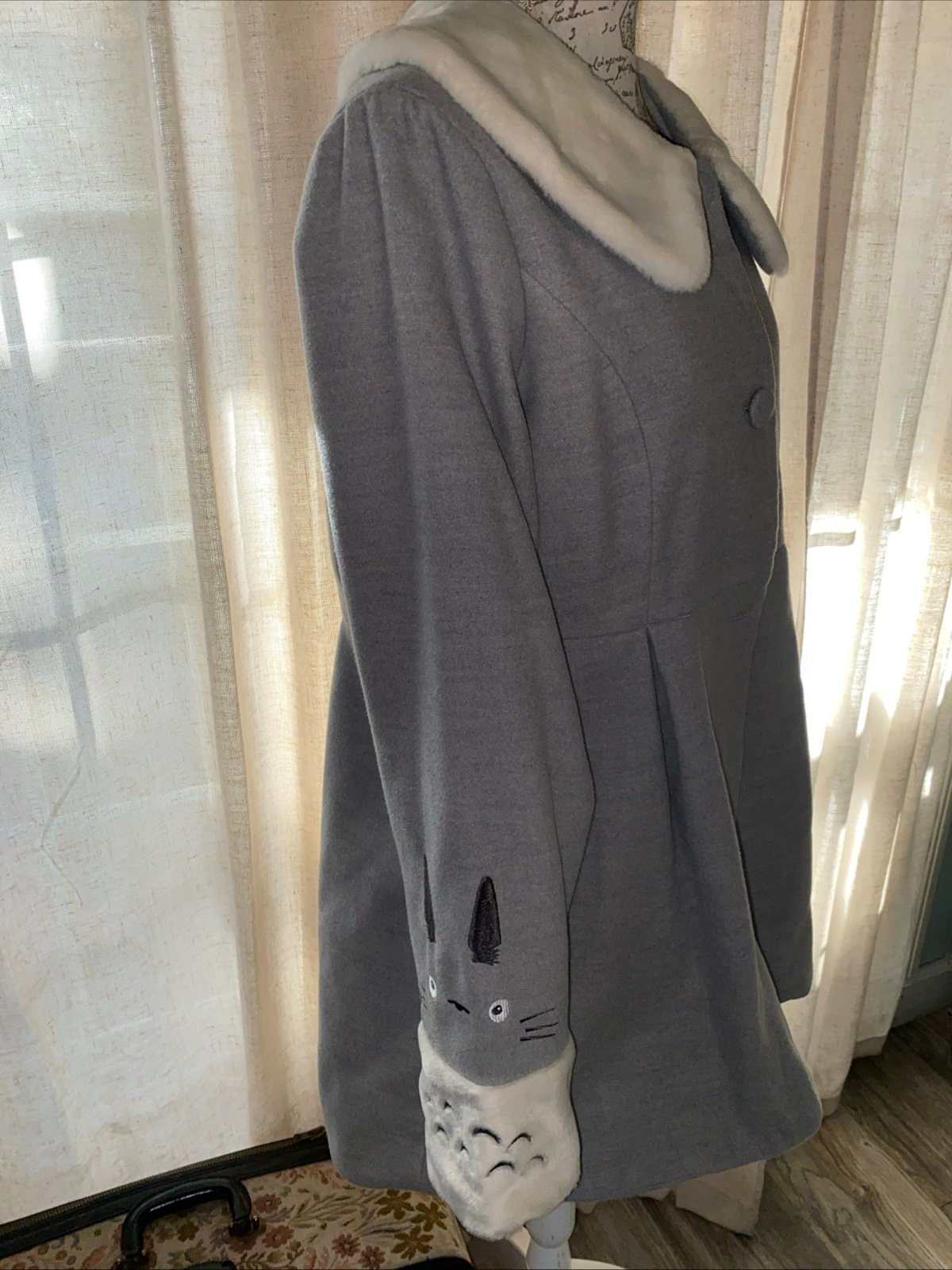 Studio Ghibli My Neighbor Totoro Peter Pan Collar Jacket Coat Kawaii Anime XXL