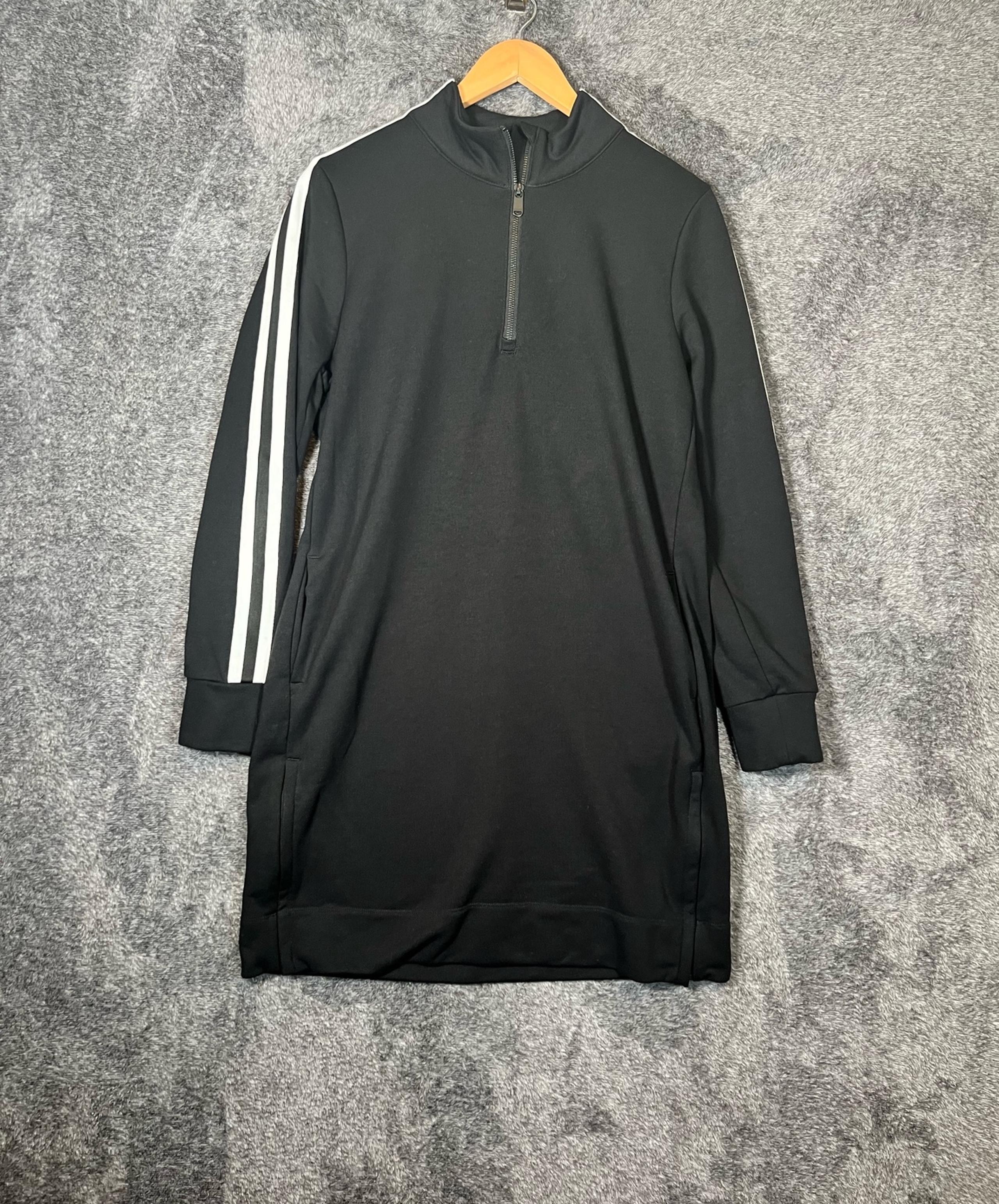 Athleta circa track sweatshirt dress 1/4 zip long sleeve size large
