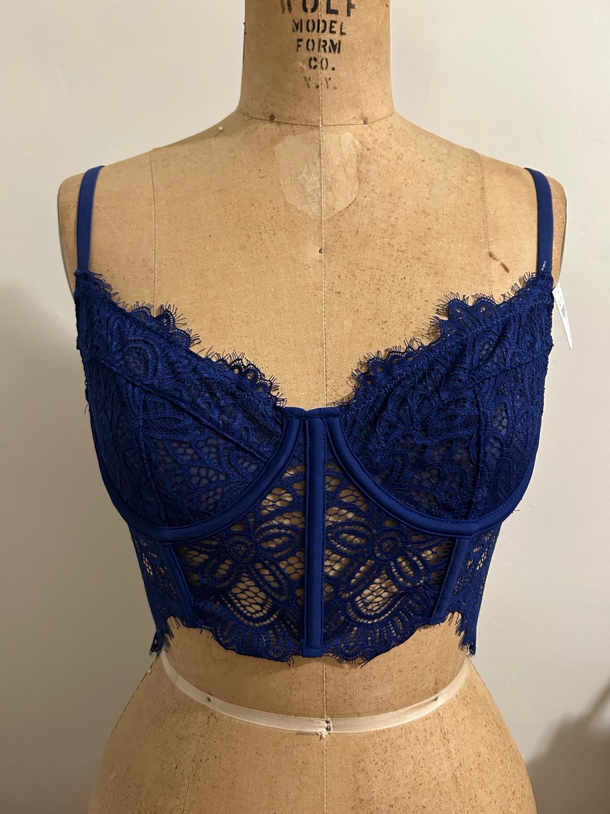 NWT Anthropologie Lace Corset Bra Top Sz M