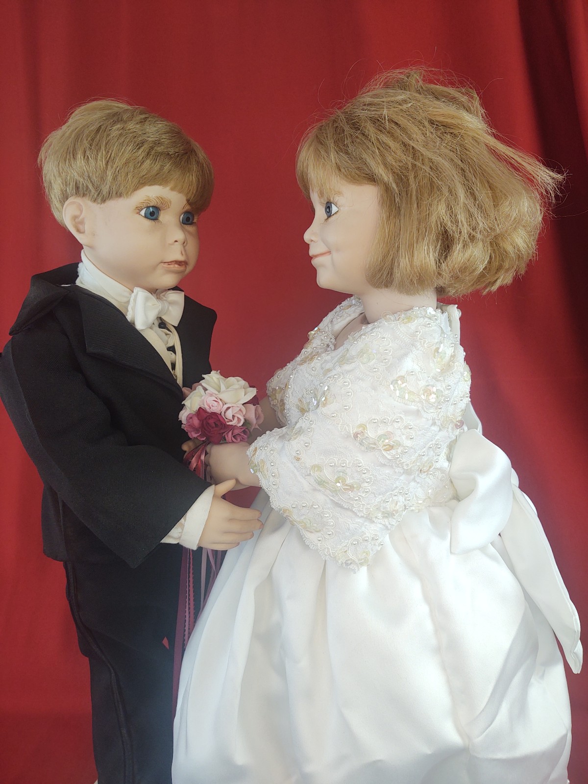 Custom Bride & Grrom Porcelain Doll
