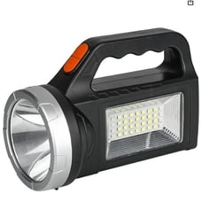 Spotlight Flashlight Rechargeable, Super Bright, Solar, Water-Resistan t, 7 Mode