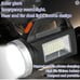 Spotlight Flashlight Rechargeable, Super Bright, Solar, Water-Resistan t, 7 Mode