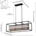Crystal Chandeliers for Dining Room, Rectangle 6-Light Modern Farmhouse Chandeli