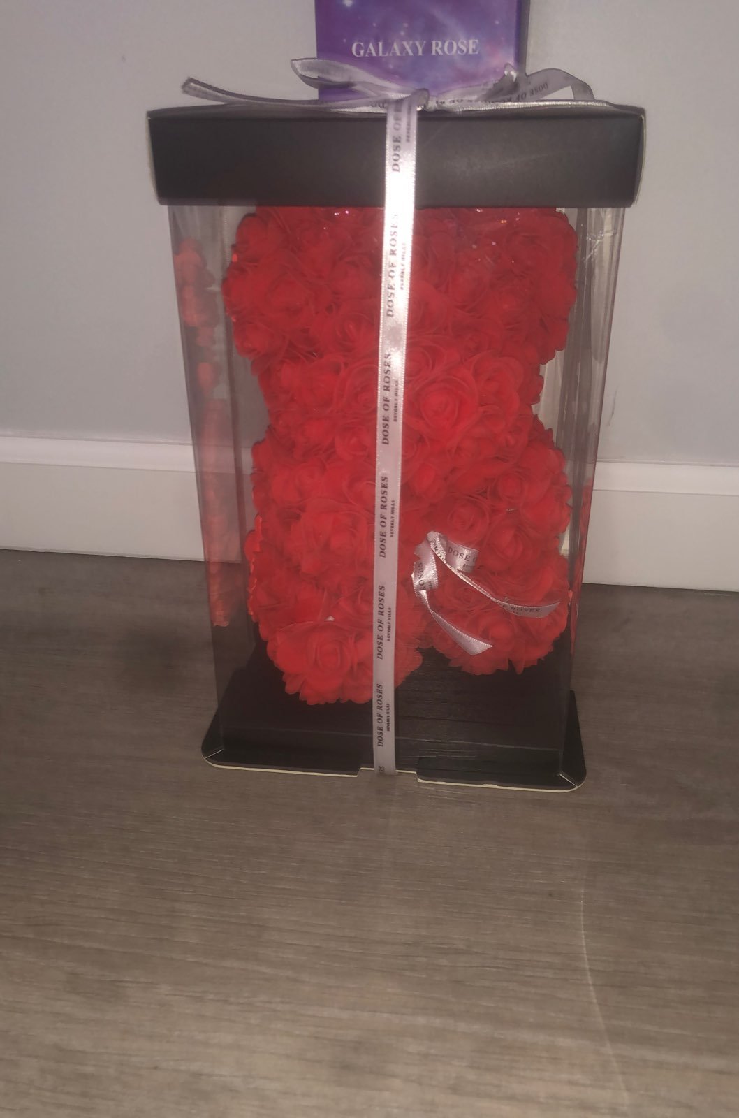 Red rose bear and Galaxy Rose