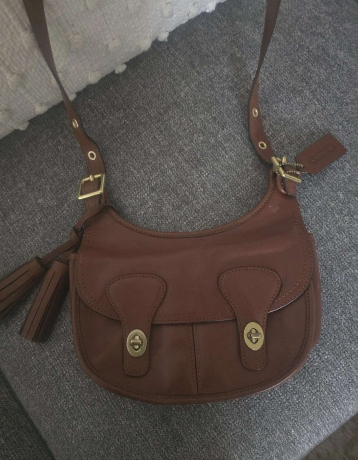 Authenticated Coach Amanda Mini Saddle Pony Express Crossbody. Taylor Swift HTF