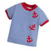 Little English Anchors Tee With Check Summer pants size 6