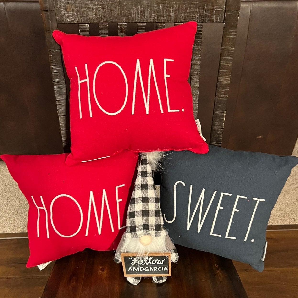 Rae Dunn Mini HOME SWEET HOME Pillow Set of 3