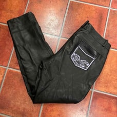 Custom Leather One-of-a-Kind Embellished Pants