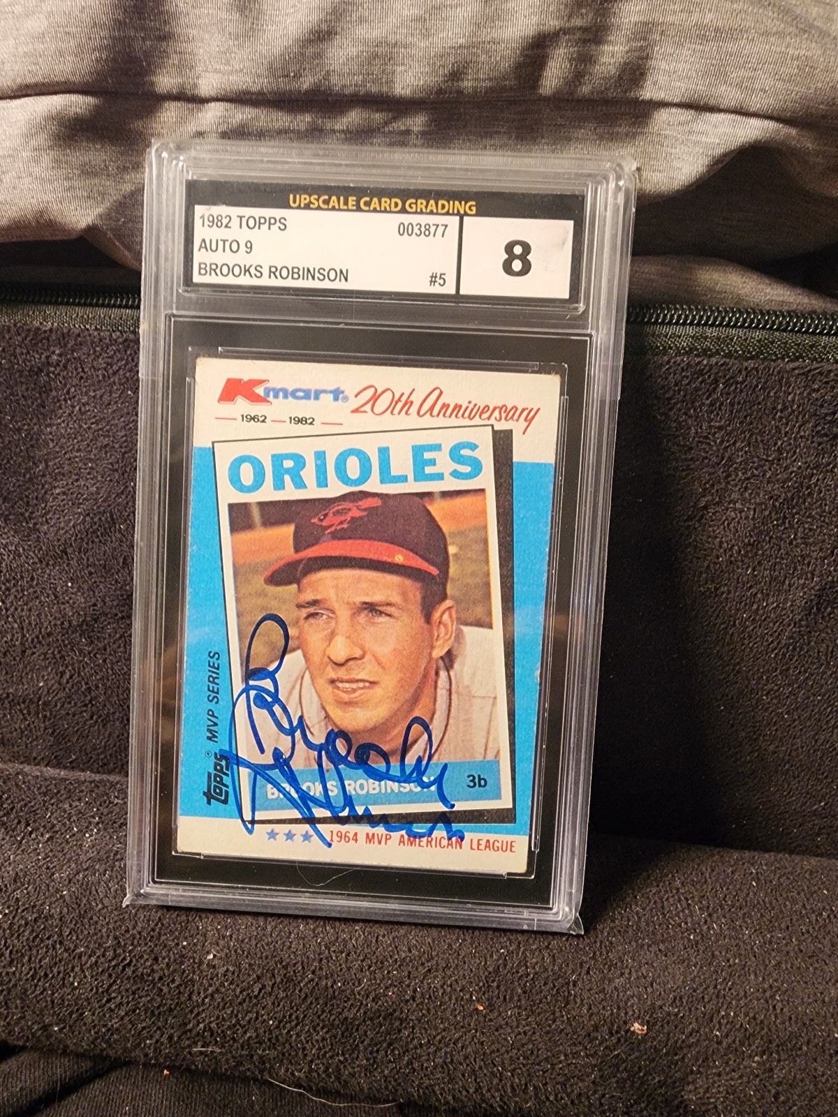 Brooks Robinson Signed 1982 Topps Kmart MVP Series Autograph UCG 9 Mint Card 8