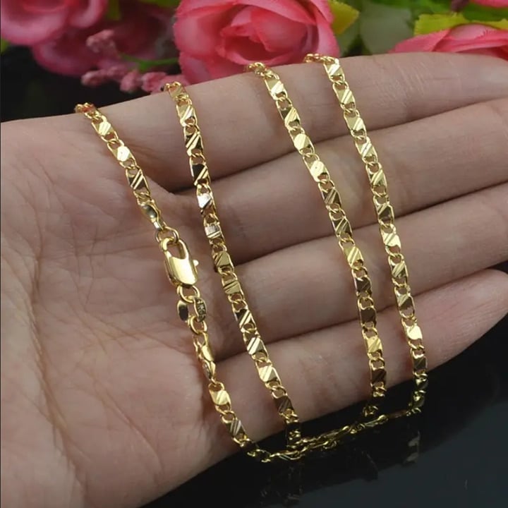 28 Womens 14K Gold Chain Link Necklace 14 Karat Ladies Jewelry 28 inch Long NEW