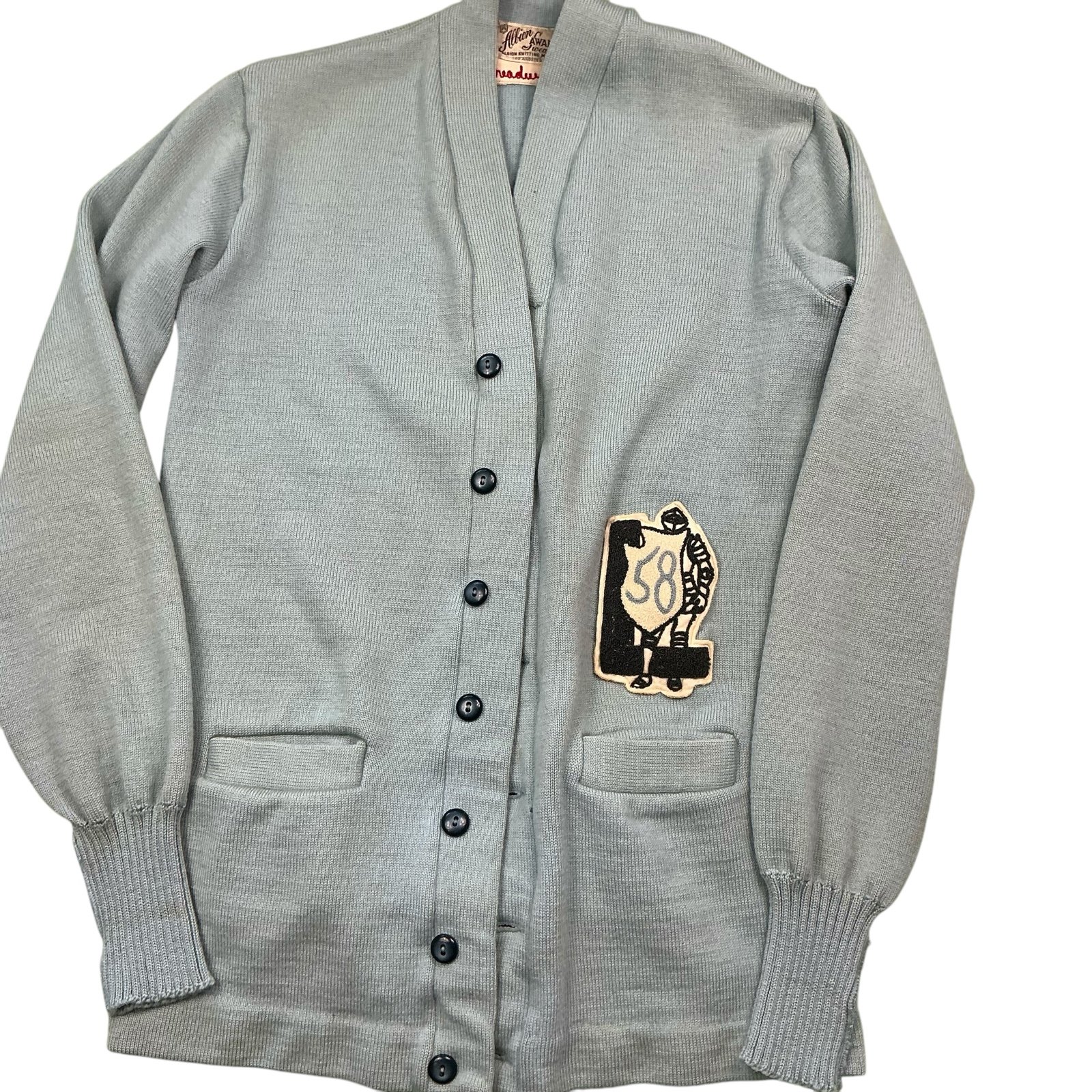 Vintage 1958 Varsity wool cardigan sweater Vikings Los Angeles California USA