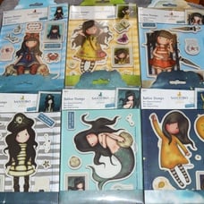 6 NEW-OPEN Santoro Gorjuss doll Rubber Stamp set paper Card Making/Stamping