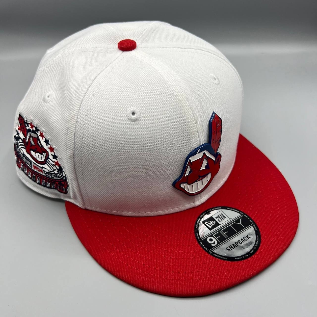 Cleveland Indians Guardians MLB 9Fifty New Era Hat Snapback Cap White New Men
