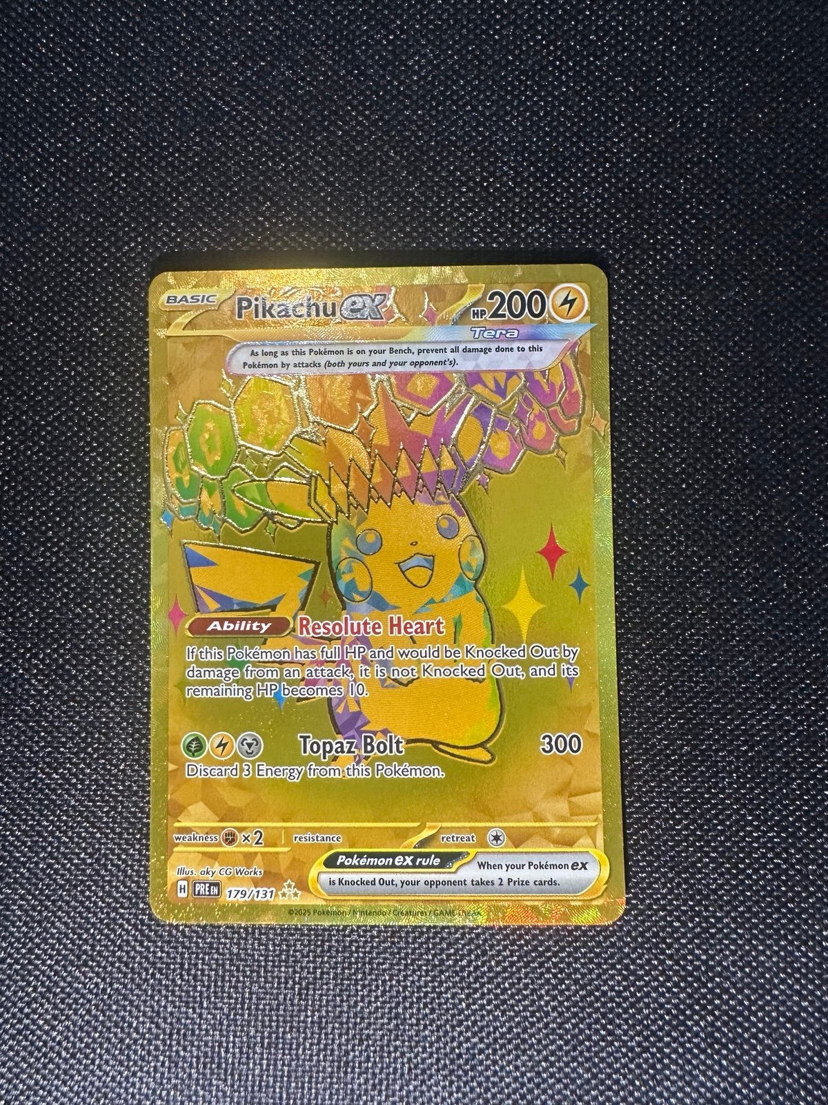 Prismatic Evolutions - Pikachu Ex 179/131 Gold
