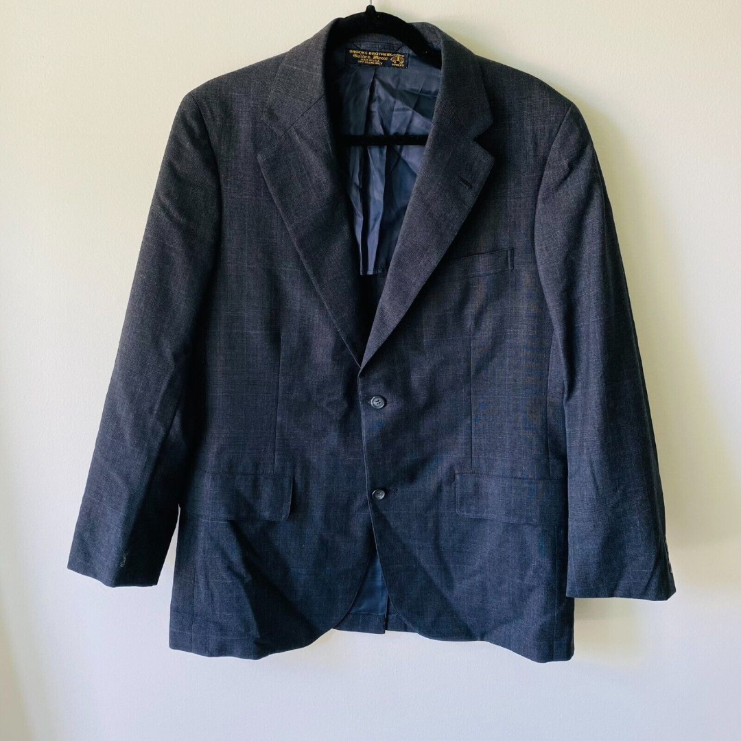 Brooks Brothers Golden Fleece Blue 2 Buttons Wool Blazer Jacket 40 R