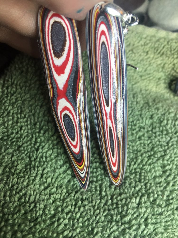 Handcrafted Fordite Earrings