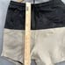 One Teaspoon Genuine Leather Shorts Men XS Black Beige Colorblock