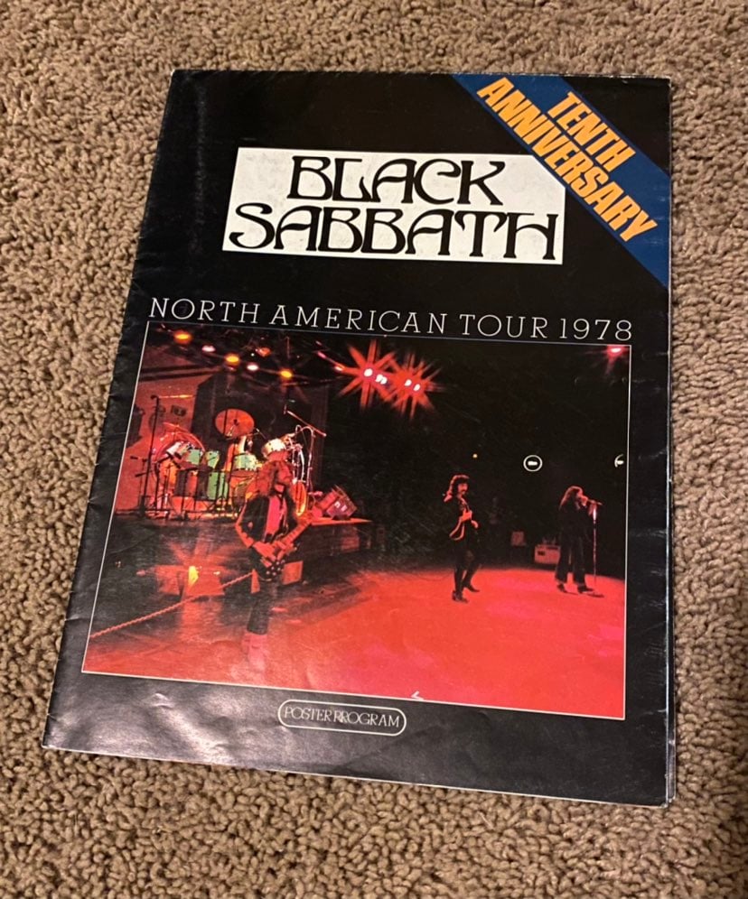 Black Sabbath Tour Poster Program