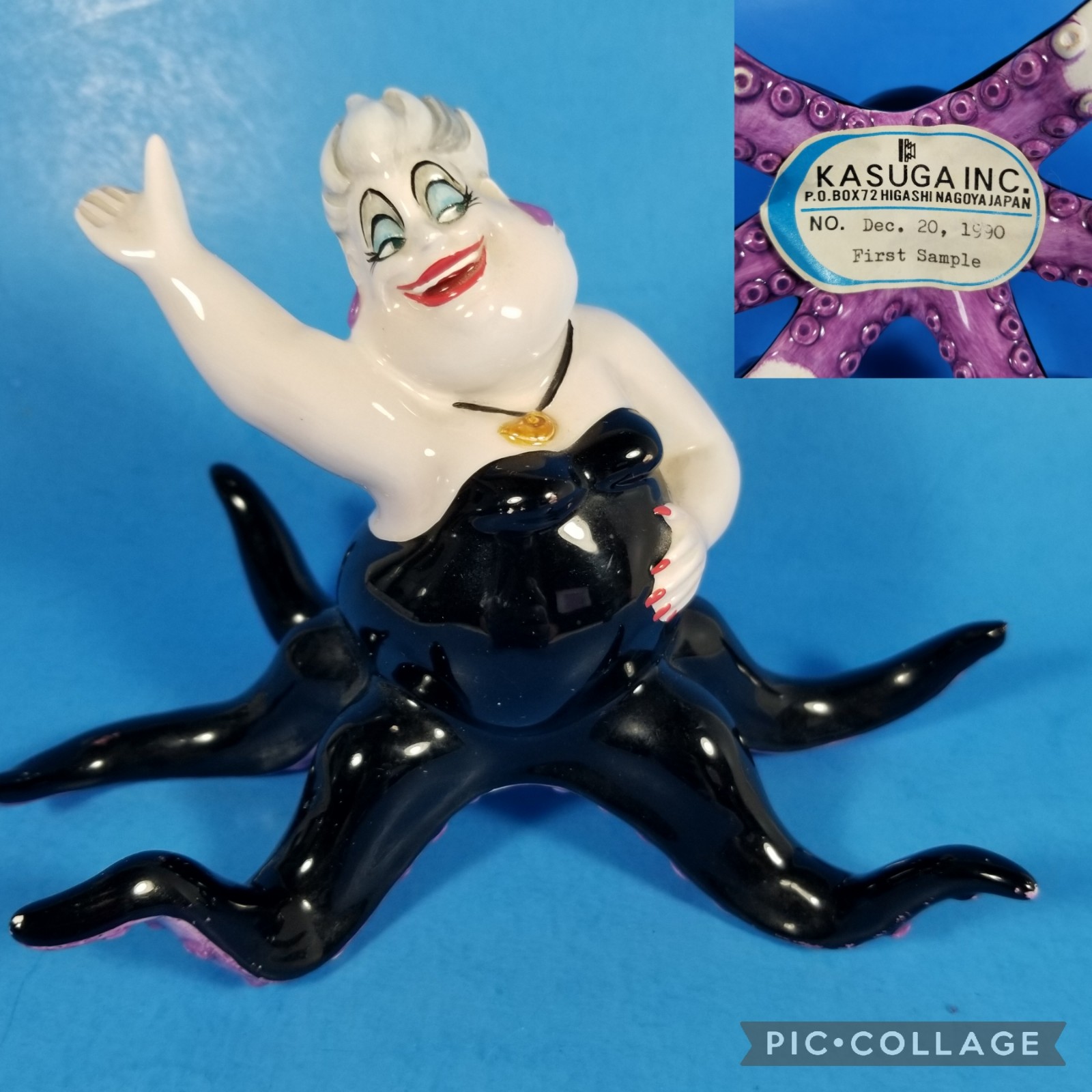 RARE Disney Little Mermaid URSULA Figurine FIRST SAMPLE Kasuga Ceramic 1990