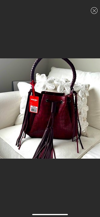 Wrangler Croc Embossed Drawstring Hobo