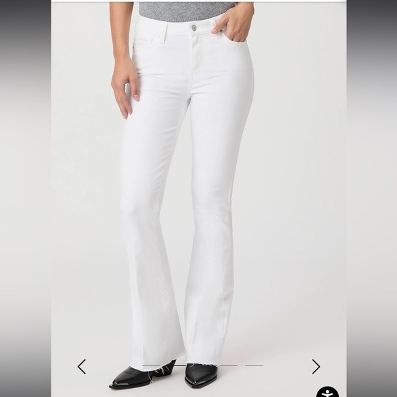 Paige High Rise Laurel Canyon White Bootcut Jean Size 30 NWT