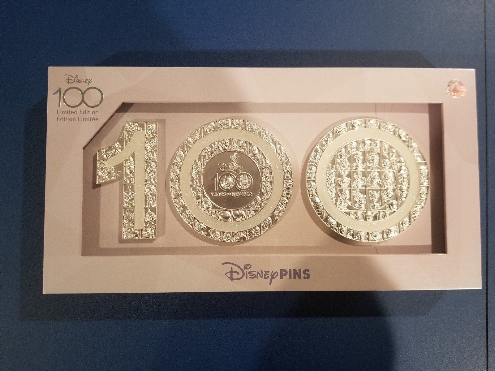 Disney100 Platinum Celebration Finale Jumbo Pin Set Limited Edition *DAMAGED*