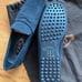 Tod's blue suede loafers