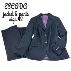 ESCADA Escada Pantsuit Suit Navy Blue Size 42 Plus Size
