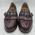 GH BASS & CO Mens 8.5D Cordovan Leather Loafers Shoes Kiltie Buckle Strap