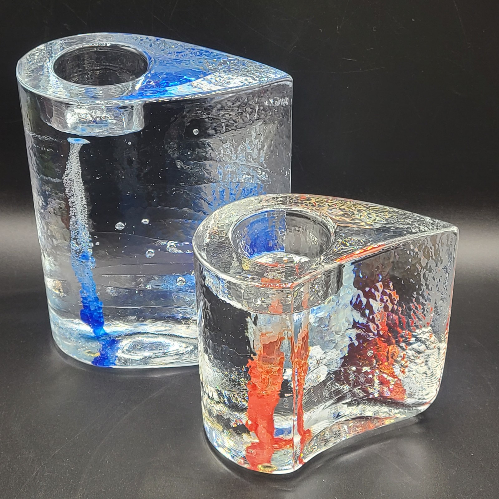 Kosta Boda Glass Votive Candle Holder Tealight Sweetheart Kjell Engman Handblown